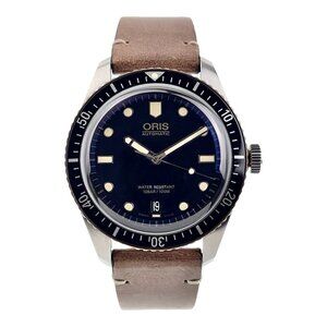 Oris Divers Sixty Five Stainless Steel Black Dial 40mm Automatic Mens Watch 7707